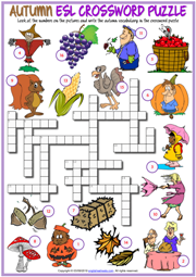 Autumn ESL Vocabulary Worksheets